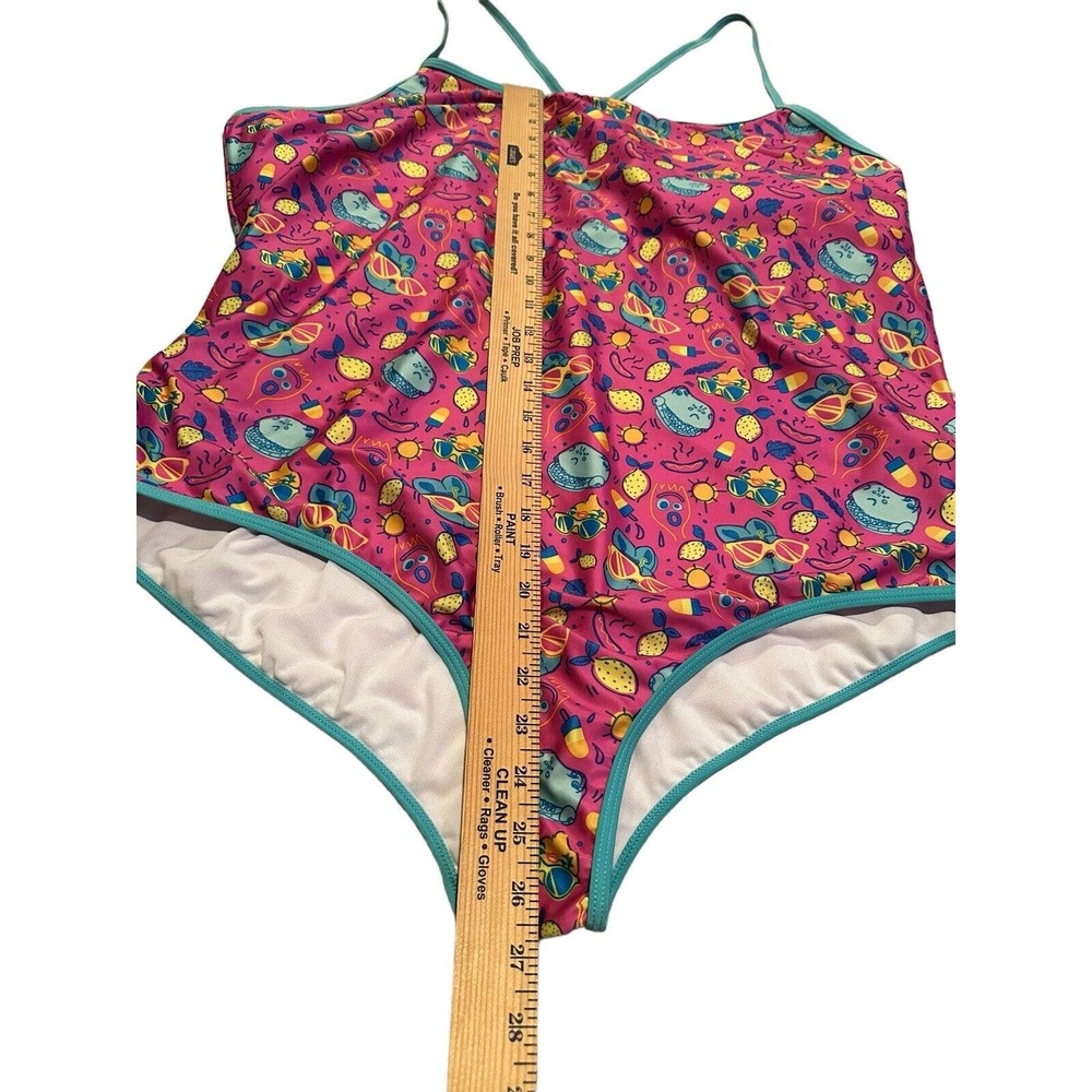 Disney Store Women’s Toy Story Swimsuit Size 3X Pink Print UPF 50 Plus One Piece - Picture 3 of 7